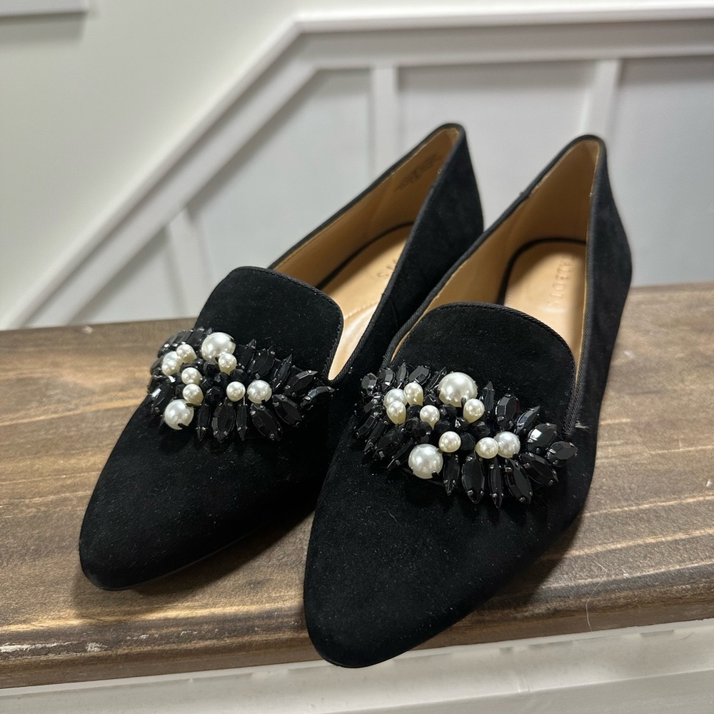 Talbots Black Embellished Women's Flats
